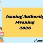 Issuing Authority Meaning 2026