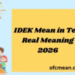 IDEK Mean in Text Real Meaning 2026