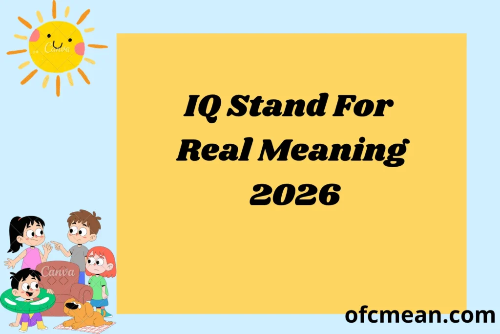 IQ Stand For Real Meaning 2026