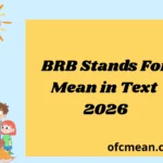 BRB Stands For Mean in Text 2026