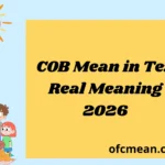 COB Mean in Text Real Meaning 2026