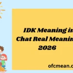 IDK Meaning in Chat Real Meaning 2026