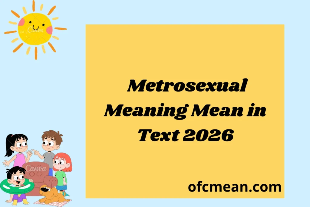 Metrosexual Meaning Mean in Text 2026